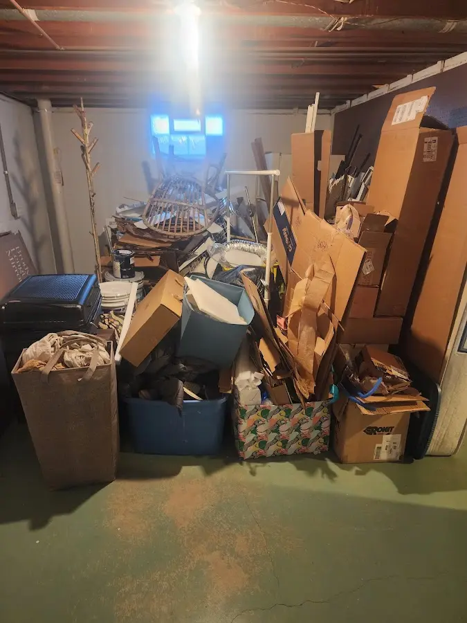 Roll-off dumpster container at job site for 6 Yard Dumpster Rental in Hockessin